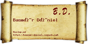 Basmár Dániel névjegykártya